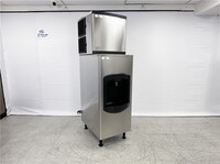 NSF 350 lbs Hotel Ice Maker Dispenser Air Cooled HD-130B+SK-365