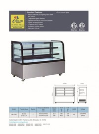 Refrigerated bakery refrigerator case NSF 60 in CW-470R