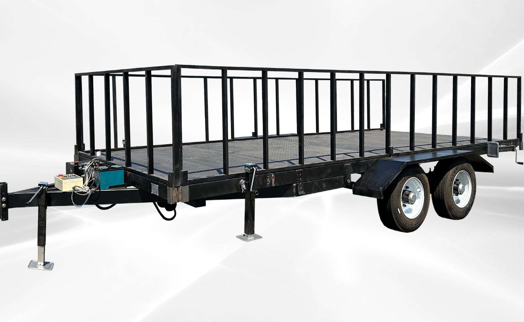 Deck Hydraulic flatbed truck Equipment Trailer 8.5 X 20 ft