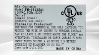 NSF 48 ins Commercial Heavy Duty Air Curtain Door Switch 1512