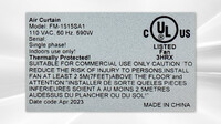 NSF 60 ins Commercial Heavy Duty Air Curtain Door Switch 1515