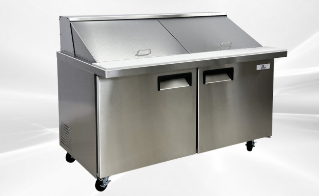NSF Sandwich Prep Table Mega Top two door 60 ins SCLM2-60-E-HC