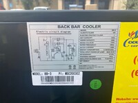 NSF Merchandiser Beverage back bar cooler BBT350L