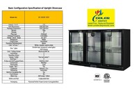 NSF Merchandiser Beverage back bar cooler BBT350L