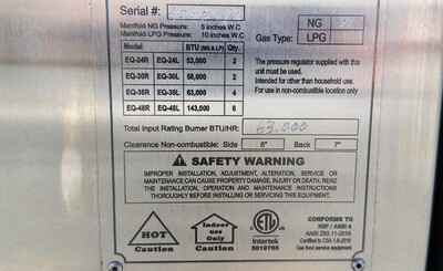 NSF 36 ins smoker bbq oven EQ36