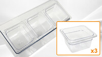3 container 1-6 Plastic seasoning PCS16-3S