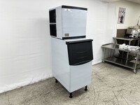 NSF 350 lb  Air Cooled ice maker machine SK-365+B275-ice bin
