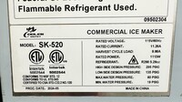 NSF 500 lb Air Cooled ice maker machine SK-520+B375-ice bin