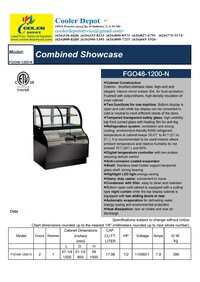 NSF open air display case refrigerator FGO48