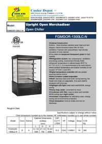 ETL 52 inches open air display case refrigerator FGMGOR1300