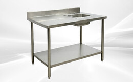 24 inches custom stainless steel sink work table  per foot UCS24