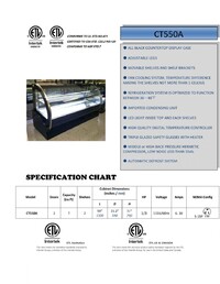 NSF 60 ins bakery case refrigerator desk top CT550A-1