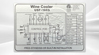 NSF 150 - 200 One Zone Wine Cooler refrigerator USF-168S
