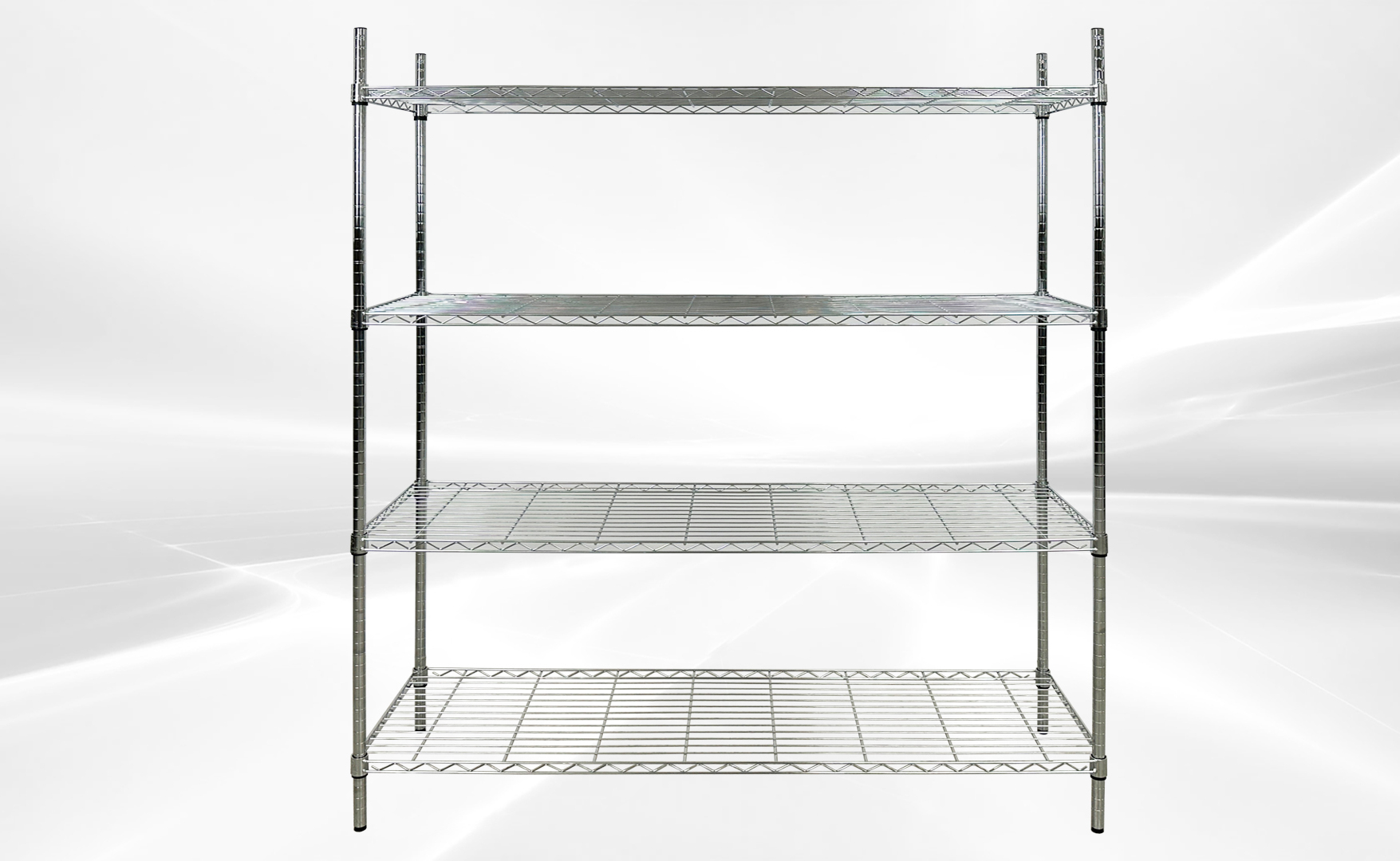 NSF H71xW60xD18   4 Tier Wire Shelving