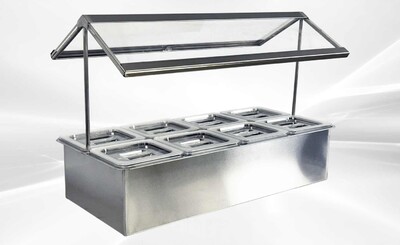 8 pan sauce station Compartment Bar Condiment Dispenser cc168
