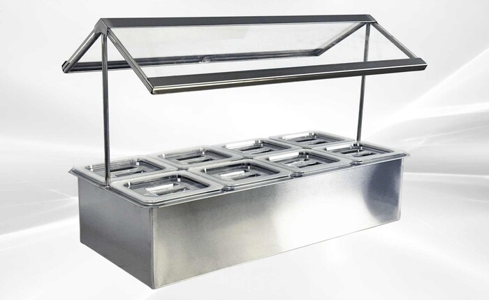 8 pan sauce station Compartment Bar Condiment Dispenser cc168