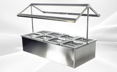 8 pan sauce station Compartment Bar Condiment Dispenser cc168