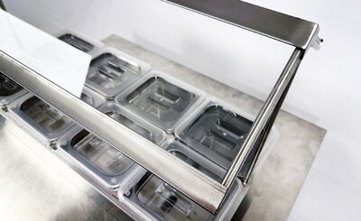 8 pan sauce station Compartment Bar Condiment Dispenser cc168