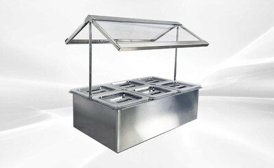6 pan Compartment Bar Condiment Dispenser sauce station cc166