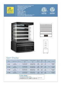 72 in Vertical Open Air Display Merchandisers NSF CF-1800