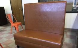 Commercial Single Back Fully Upholstered Booth BO1 Black brown