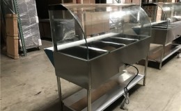 NSF 4 plate warmer steam and dry table N4