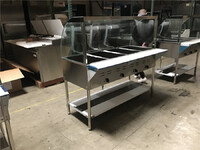 NSF 4 plate warmer steam and dry table N4
