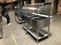 NSF 4 plate warmer steam and dry table N4