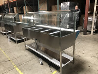 NSF 5 plate warmer steam and dry table N5