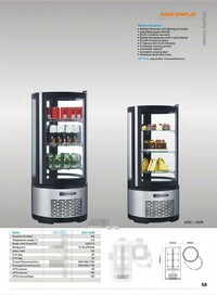 NSF Countertop Glass Refrigerated Bakery case ARC100R CL-100