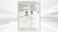 NSF Countertop Glass Refrigerated Bakery case ARC100R CL-100