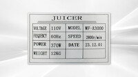 Commercial Juicer Extractor Machine UJC A3000