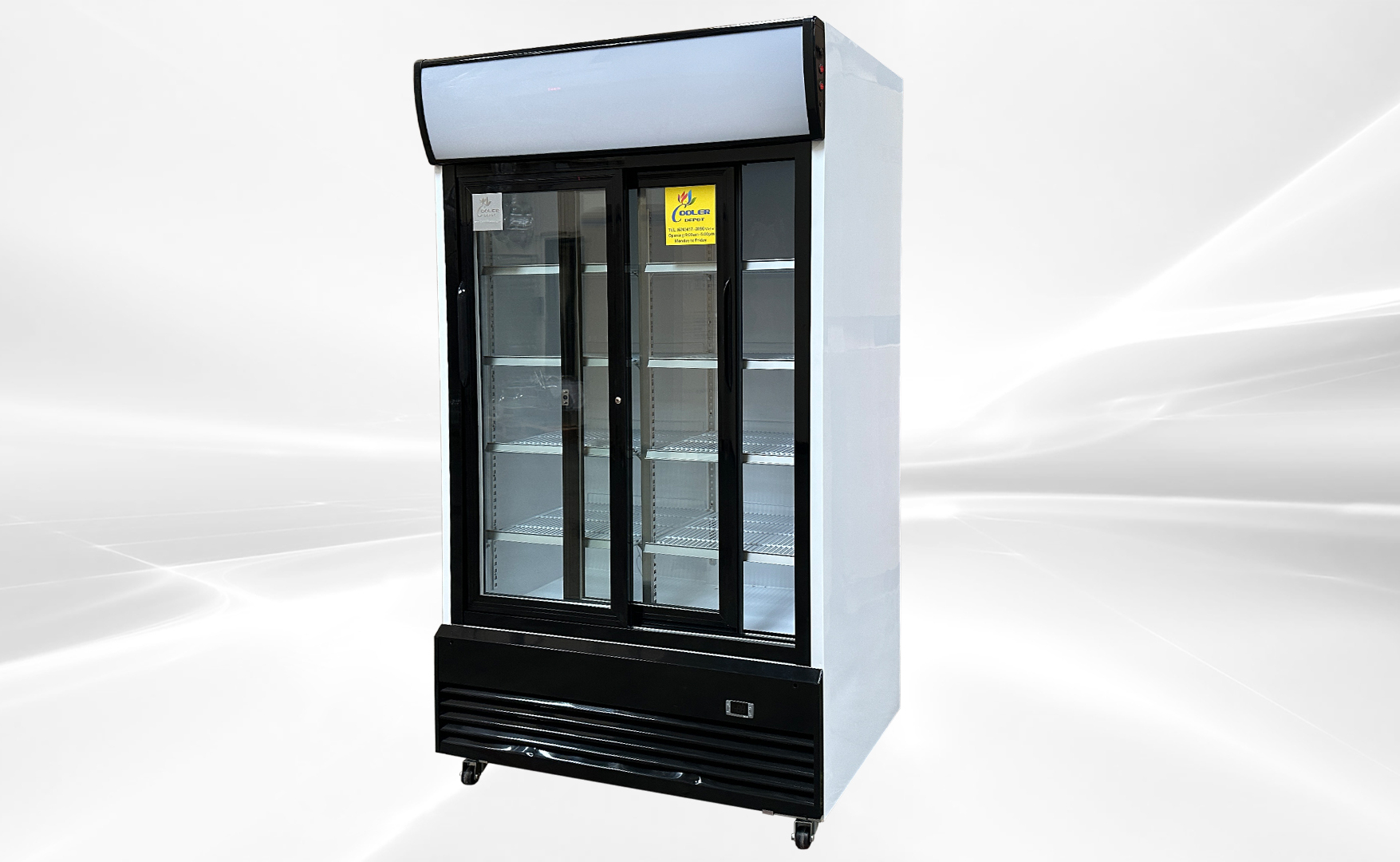 NSF 48 ins Drink two slide glass door refrigerator LG-1000BFS