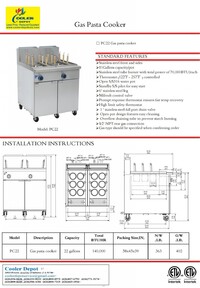 NSF 12 Holes Commercial Pasta Noodle Cooker Range NG PC22