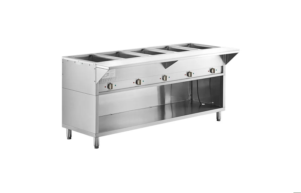 ETL 5 Plate Warmer And Dry Steam Table 220v NH-5-220-OC