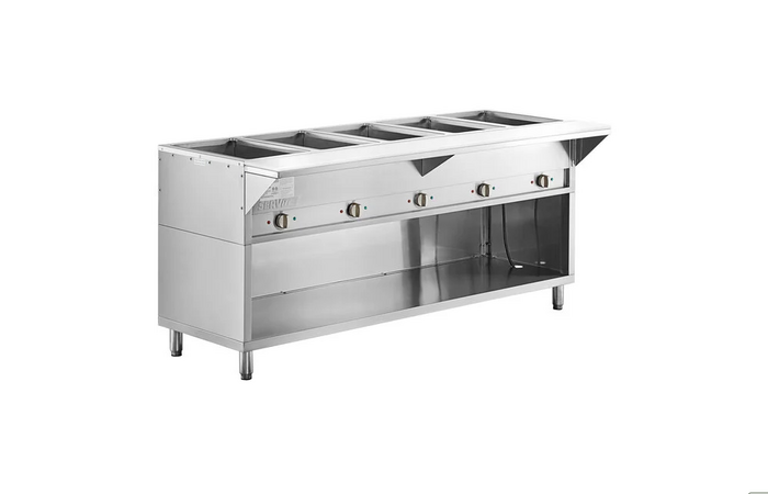 ETL 5 Plate Warmer And Dry Steam Table 220v NH-5-220-OC