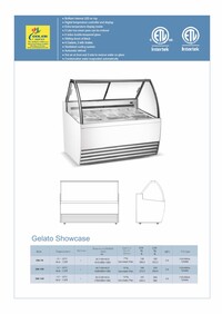 NSF 10 pan Gelato Display Showcase Dipping Cabinet DW-10R