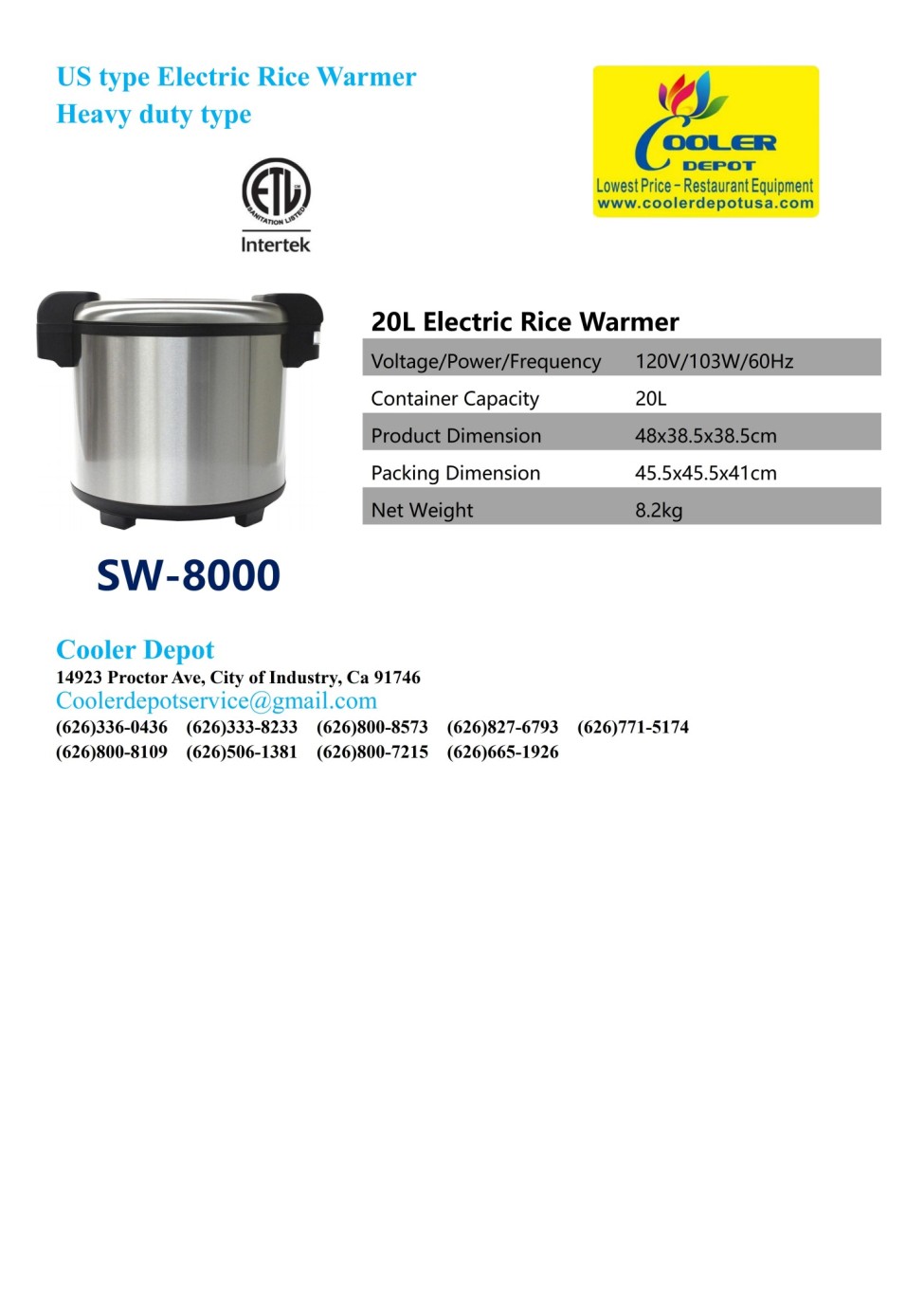 NSF raw rice 30 cup Rice cooker warmer XH-219 
