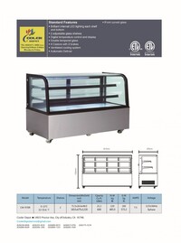 Refrigerated bakery refrigerator case NSF 72 in CW-570R