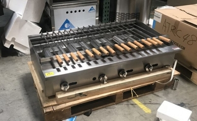 NSF 48 ins gas Angled Radiant shish kabab broiler oven SSK48