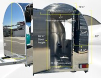 77 in Food Vending Trailer Mobile Concession Both windows FT27