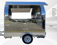 77 in Food Vending Trailer Mobile Concession Both windows FT27