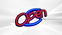 LED Tube Neon Business Open Sign Oval Shaped M25