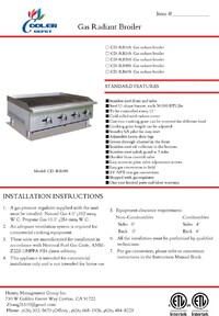 NSF 48 Radiant broiler CD-RB48
