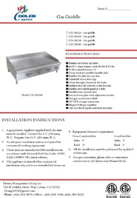 NSF 24 Manual griddle CD-MG24