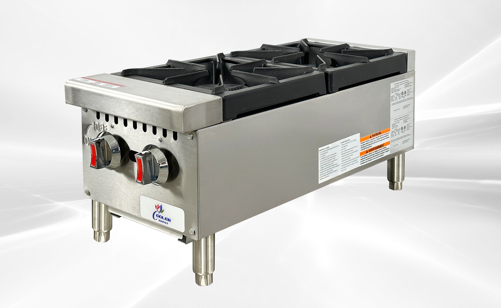 NSF 12 ins two burner hotplate CCHPA12