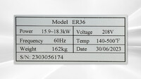 NSF 36"6 Sealed Element Electric Range, 208v 3ph ER36