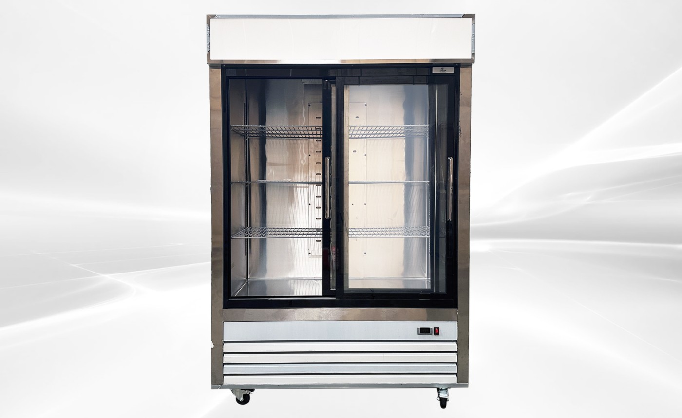 NSF 54 inches Two Slide glass Door Refrigerator AKRG-13781