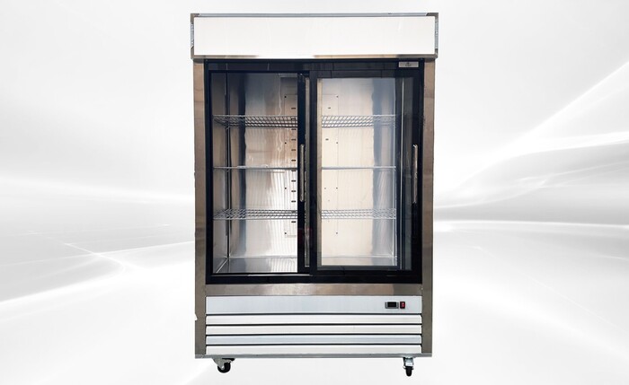 NSF 54 inches Two Slide glass Door Refrigerator AKRG-13781