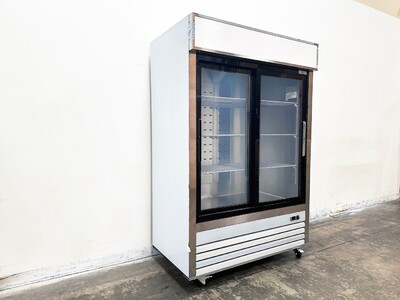 NSF 54 inches Two Slide glass Door Refrigerator AKRG-13781